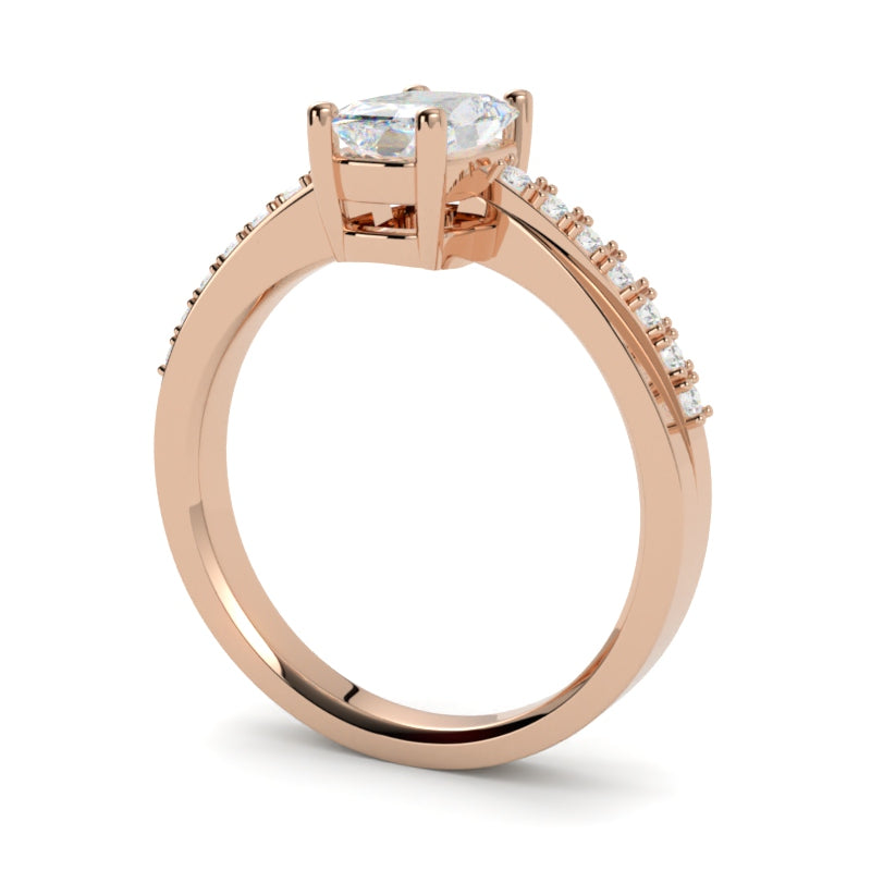 Pierścionek z różowego złota 750 z diamentem – kunszt jubilerski w najlepszym wydaniu